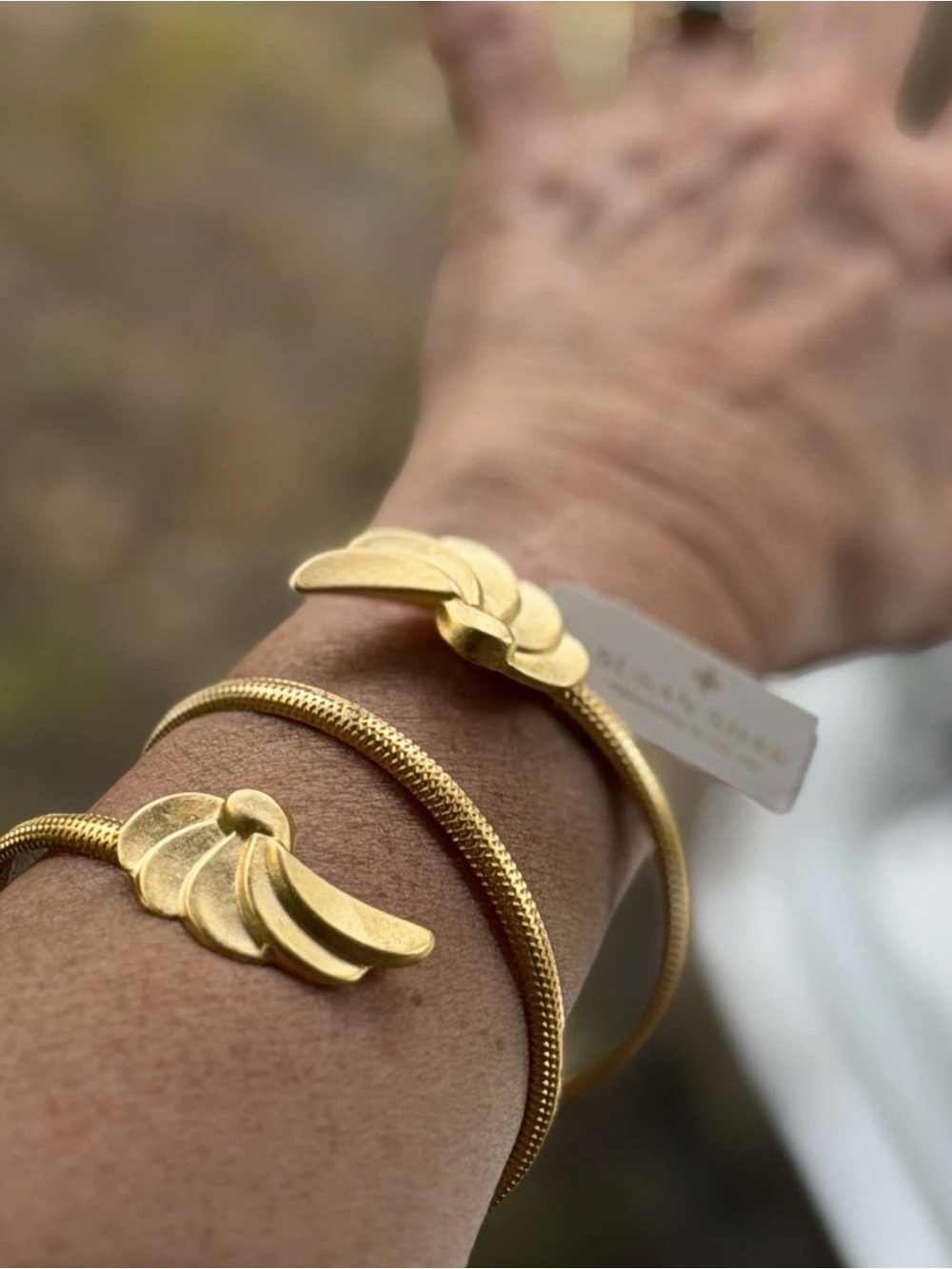 Susan Shaw Coil Wrap Gold Art Deco Style Bracelet